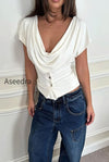 solid-minimalist-cowl-neck-slim-short-sleeve-t-shirt