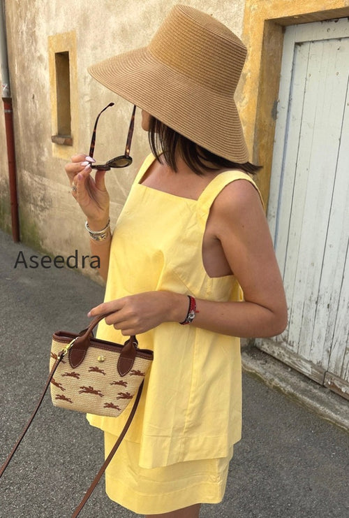 Off Shoulder Cami Tie Back Two Piece Set