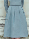vintage-tweed-long-sleeved-midi-dress
