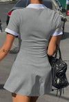 contrast-collar-button-knit-mini-dress