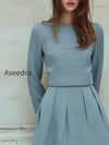 vintage-tweed-long-sleeved-midi-dress
